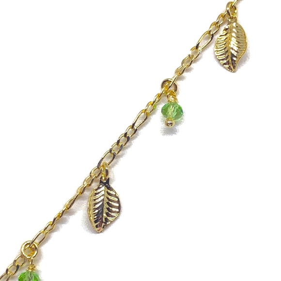 Leaf Charms Anklet 18kt Of Gold Plated - Picture 2 of 3